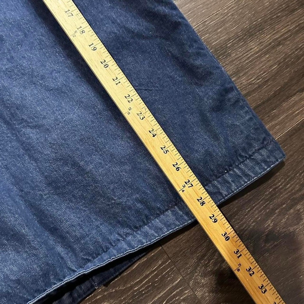 Vintage men's Wrangler Big Ben dark blue denim blanket lined chore jacket Size M - Picture 5 of 6